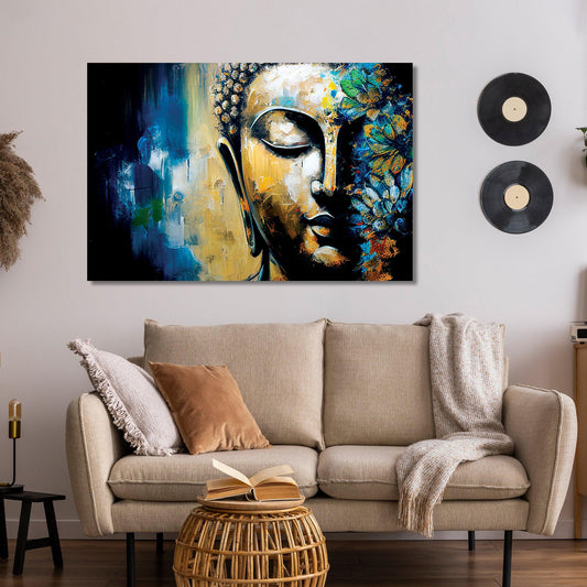 Kotart-Vibrant Buddha Canvas Paintings - Canvas Art for Home Office Bedroom Living Room Wall Decor-Posters, Prints, & Visual Artwork