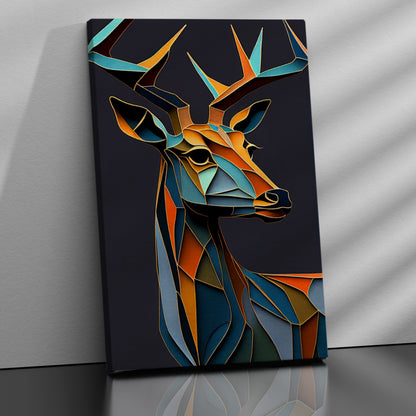 Kotart-Vibrant Deer Art in Style of Pablo Picasso - Nature Inspired Deer Art for Living Room Bedroom Home and Office Wall decor-Posters, Prints, & Visual Artwork