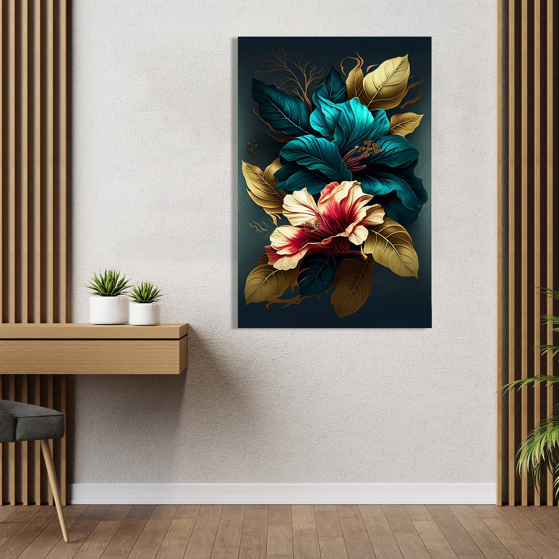 Kotart-Vibrant Floral Art Canvas Painting for Home Living Room Bedroom Wall Decor-Posters, Prints, & Visual Artwork