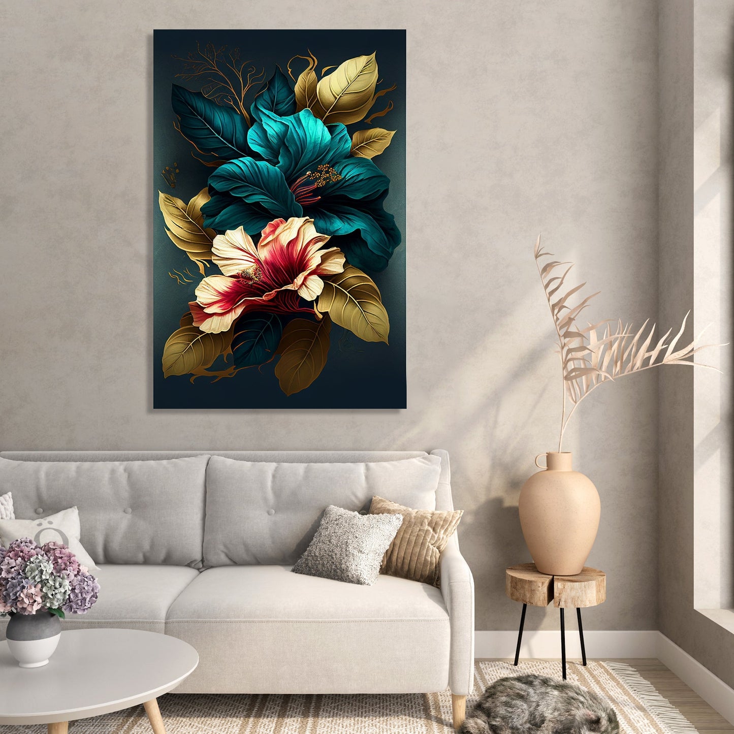 Kotart-Vibrant Floral Art Canvas Painting for Home Living Room Bedroom Wall Decor-Posters, Prints, & Visual Artwork