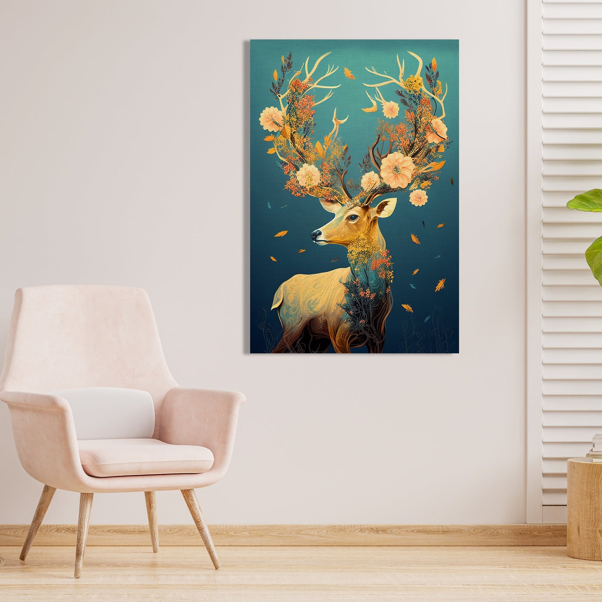 Kotart-Vibrant Modern Deer Art Canvas Painting for Living Room Bedroom Home Wall Decor-Posters, Prints, & Visual Artwork