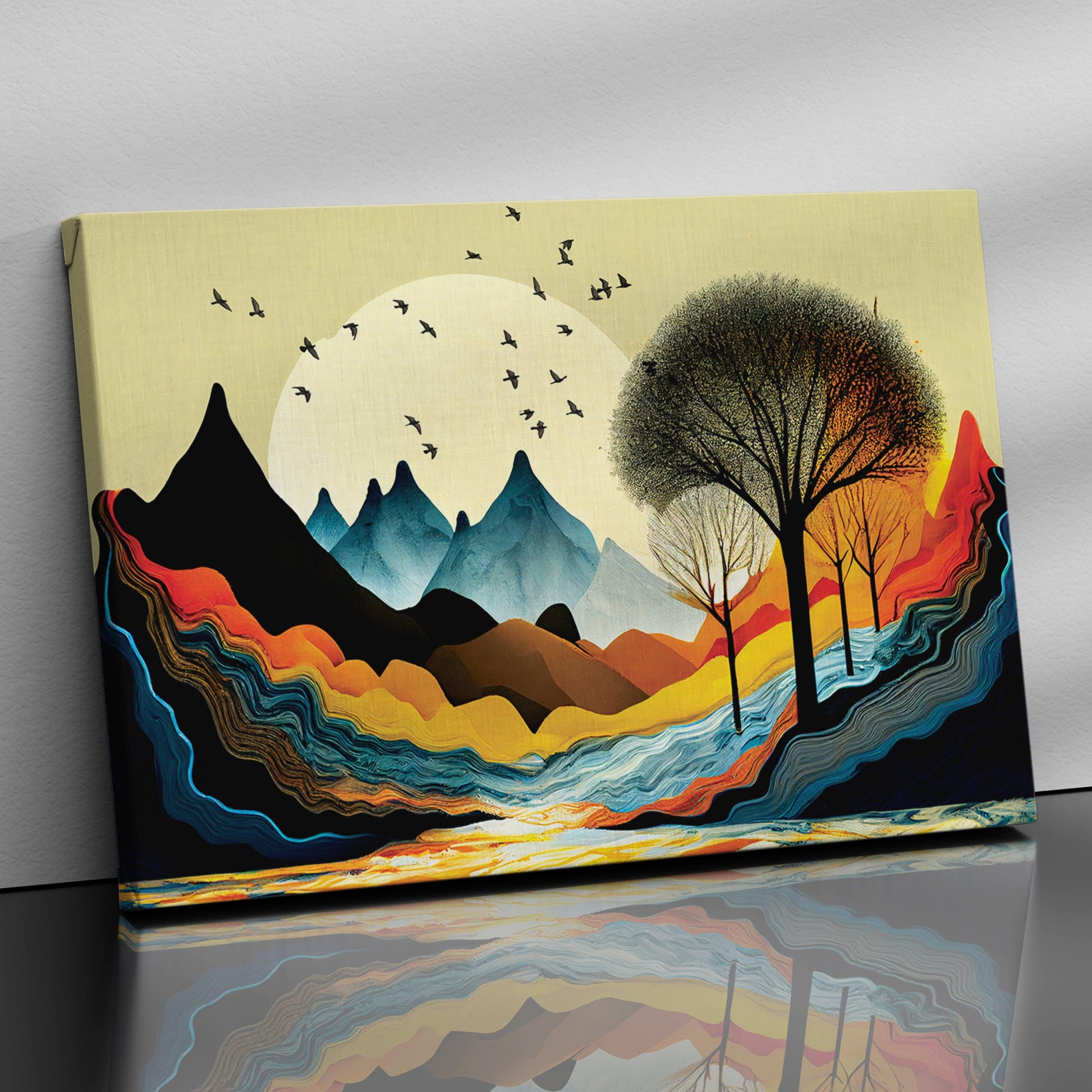 Kotart-Vibrant Scenic Mountains Canvas Painting for Wall decor-Posters, Prints, & Visual Artwork