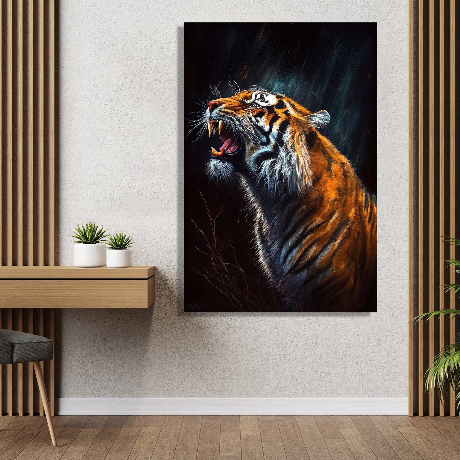 Kotart-Wild Tiger Canvas Art - Tiger Paintings for Home and Office Wall Decor-Posters, Prints, & Visual Artwork