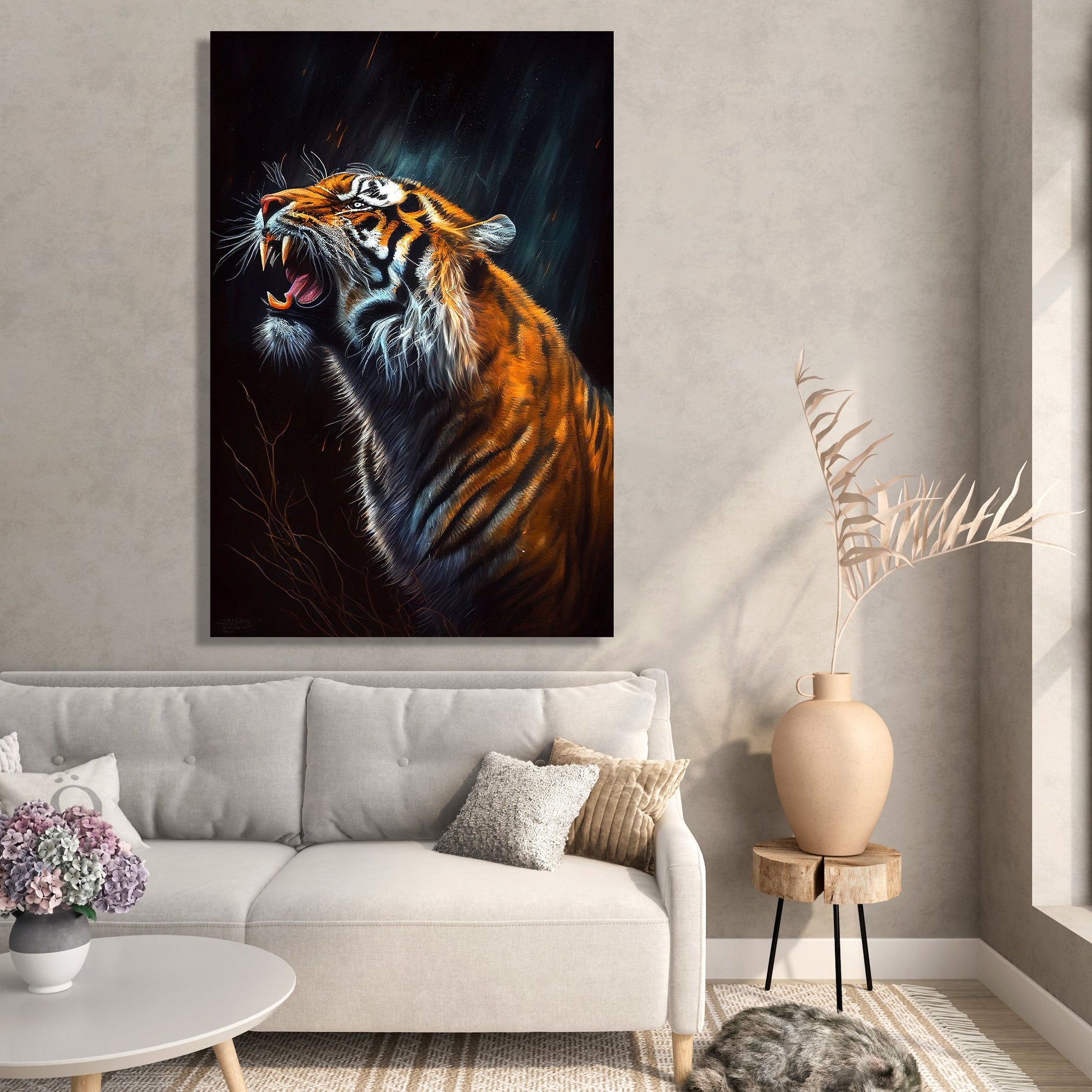 Kotart-Wild Tiger Canvas Art - Tiger Paintings for Home and Office Wall Decor-Posters, Prints, & Visual Artwork