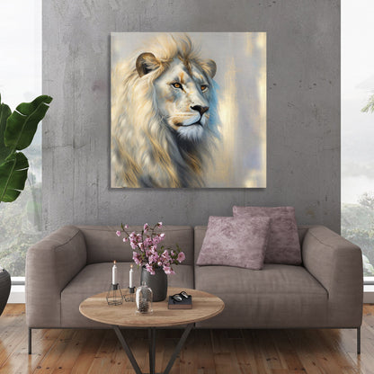 Kotart-Wildlife Inspired White Lion Canvas Painting for Living Room Bedroom Home and Office Wall Decor-Posters, Prints, & Visual Artwork