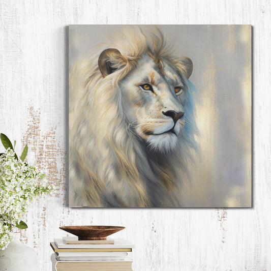 Kotart-Wildlife Inspired White Lion Canvas Painting for Living Room Bedroom Home and Office Wall Decor-Posters, Prints, & Visual Artwork